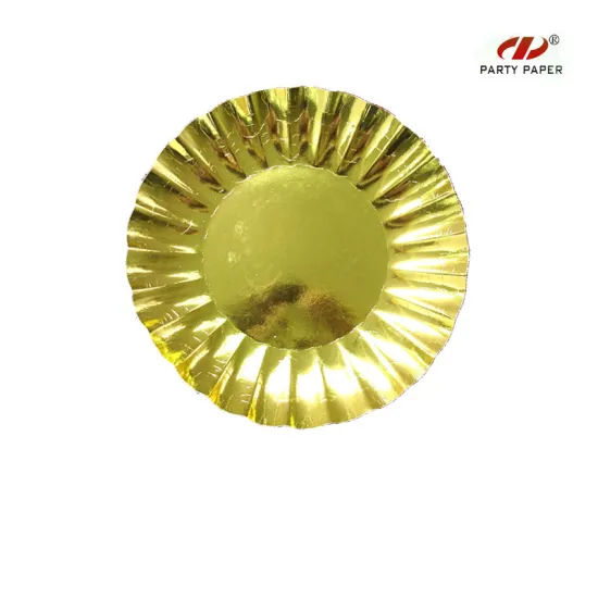 Gold Foil Laminated Paper Plate