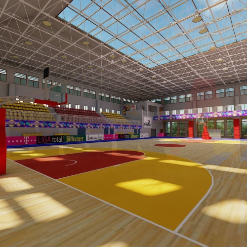 Anti-Slip Wood Flooring for Indoor Basketball Courts