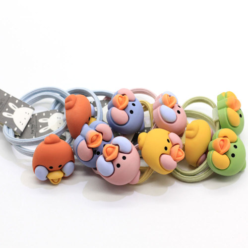 Chaude Populaire Bébé Fille Bande Élastique Élastiques À Cheveux Mignon Tête D&#39;Oiseau Décor Bracelet Bande De Cheveux Détenteurs De Queues de Cheval De Bande Dessinée Animal Rubber Band