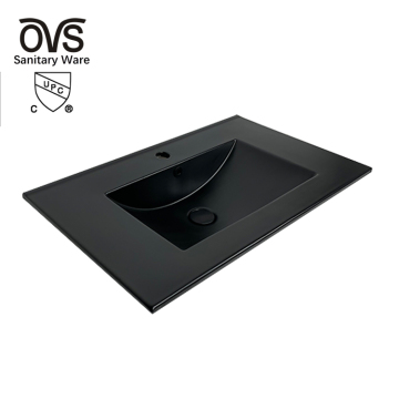 Best Low-Price Classic Black Ceramic Bathroom Sink Cabinet for Hotels