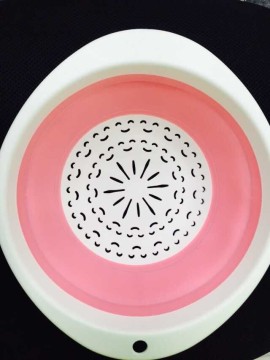 Plastic double layer dripping drain basket plastic water filtering basket