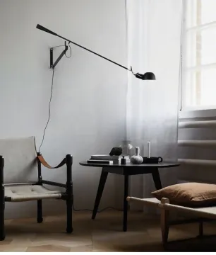 Vintage Industrial Black E27 Swing Arm Wall Lamp by Arne Jacobsen for Living Room, Bedroom, Study