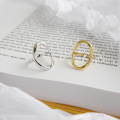 Perhiasan Minimalis Reka bentuk Popular Chunky Rings Perak Cincin