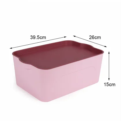 Household Plastic Storage Box with Lid - Multifunctional Organizing Solution