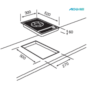 Stove Glass Teka Single Ring