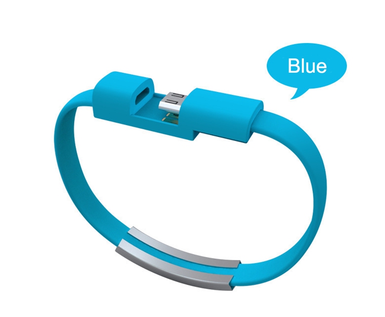 Portable Charging Cable Silicone USB Bracelet