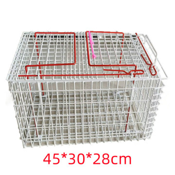 Hot Dipped Galvanized PVC Coated 4mm Wire Mesh Pet Cage 45x30x28cm