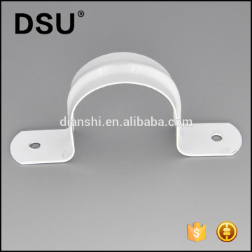 U shape White color steel powder coating strap clamp clip