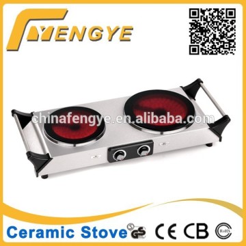 2 burner ceramic hot plate