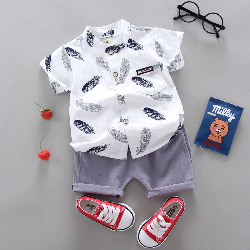 Hot Summer Baby Clothing Set Baby boys suit for Boys Cute Casual Clothes Set dinosaur Top Shorts infant Suits Kids Clothes