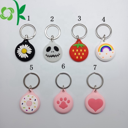 Customized Design Air tag Silicone Protective Cover Keychain