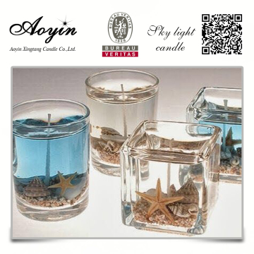 Color Candle glass Gel candle in cup