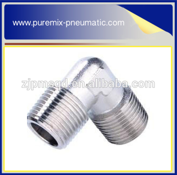 Equal male stud elbow pneumatic brass pipe fitting for rigid nylon tubes,push in fitting,air brass fitting