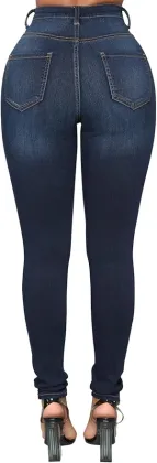 Hot Selling High Waisted Skinny Stretch Butt Lifting Jeans Slim Fit Denim Pants