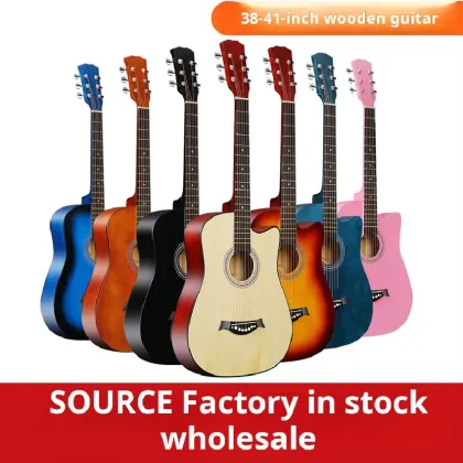 Factory Direct Wholesale 38-Inch Folk Wooden Guitar