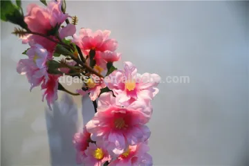 Home garden decorative 110cm Height artificial white cream pink green Cherry Blossom leaf Branches EYHZ12 03A01