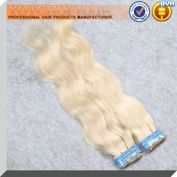 Good luster and smooth hair charming design full cuticle thick bundle cheap Russian 2 inch root blonde body wave remy human hair