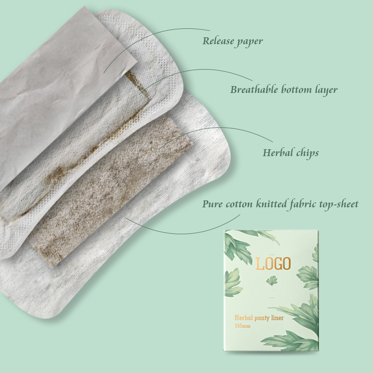 Herbal relief menstrual cramps panty liner