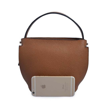 Strukturierte Handtasche Caramel Coloured 60s Rechteckige Tasche