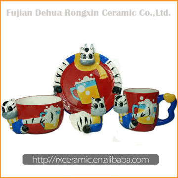China Wholesale Custom Ceramic Cartoon Aninmal restaurant tableware