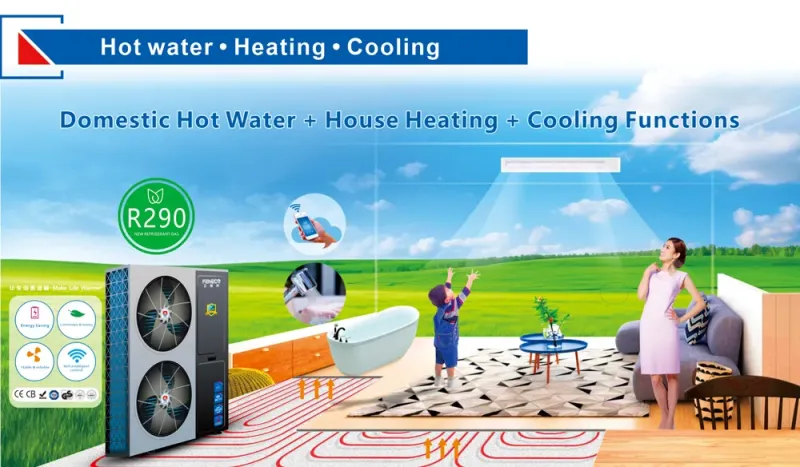 Europe Air Source Heat Pump ERP A+++ R290 8kW to 18kW