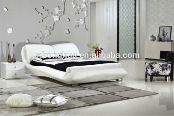 JY339 Canton Modern white leather bed baby bed