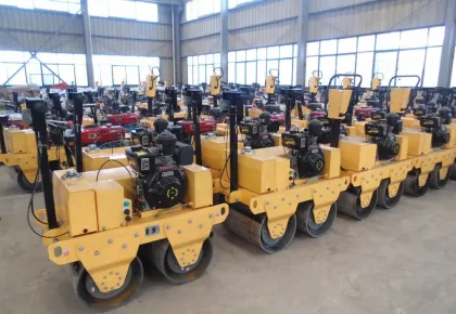 Produce Cheap Walk Behind Vibratory Double Drum Tarmac Roller FYL-S600C