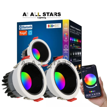 Smart Control Warm and Cool Light Adjustment RGB Downlight for Home and Office