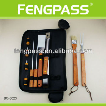 10pcs wood handle bbq equipment(26-15-7)