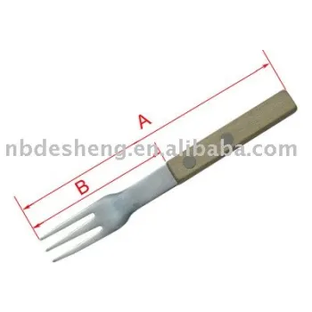 fork spoon wooden handle
