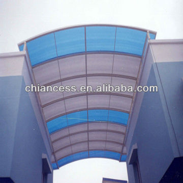 solid roofing polycarbonate solid panel pc sheet as shade and awnings