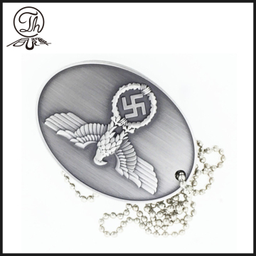 Army Eagle logo dog tag for Antique finish