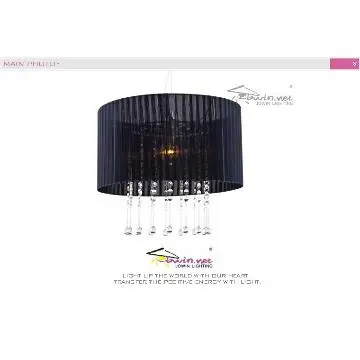 Beautiful Black Fabric Pendant Lamp Lighting
