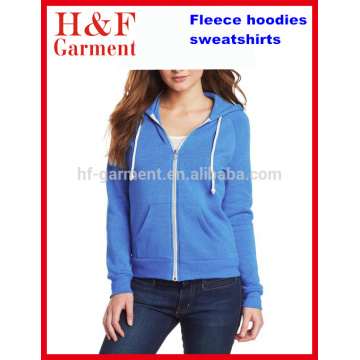 comfort plain fitness hooded zipper casual womens cotton hoodies