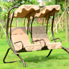 Two Seats Swing Chair Luxury Swing Chair With Waterproof Canopy Cushion Manufactory