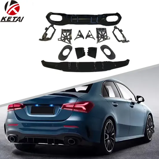 Car Accessories A35 Style Rear Diffuser for BENZ W177 AMG Sedan 2019-2022
