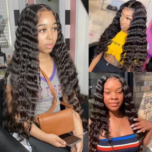 Loose Deep Wave 13x4 Lace Front Human Hair Wig Brazilian Glueless Wigs For Women 13x6 HD Human Hair Lace Frontal Wig Pre Plucked