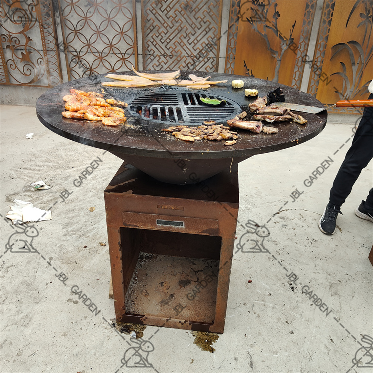 Top sales corten steel fire pit barbecue barbecue