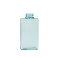 Blue square shape 450ml empty shampoo bottles dispenser