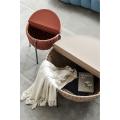 Contemporary Top Notch Leather Coffee Table
