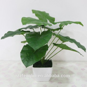 indoor decorative wholesale artificial plastic plant 12pcs leaves