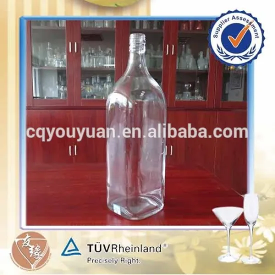 Vodka, wine packaging hand blown 3 liter giant glass bottles