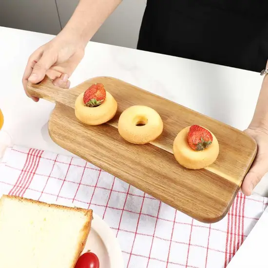 Professional Acacia Wood Chopping Boards: Large, End Grain, and Complete with Kitchen Holders