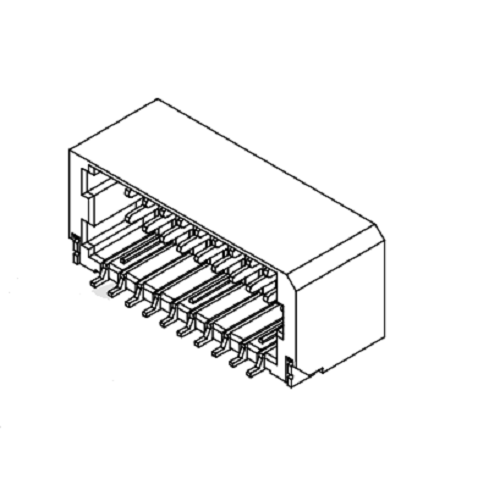 Pitch de 1,00 mm 90 ° Dual Row Wafer-SMT AW1002R-S-2XNP