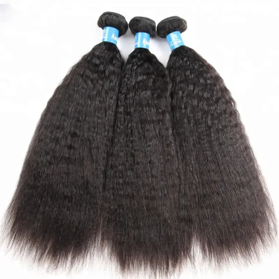Cheap Virgin Remy Brazilian Human Hair Weave Bundles With Three Part Yaki Frontal Lace Frontal Closure 13x4 For Women