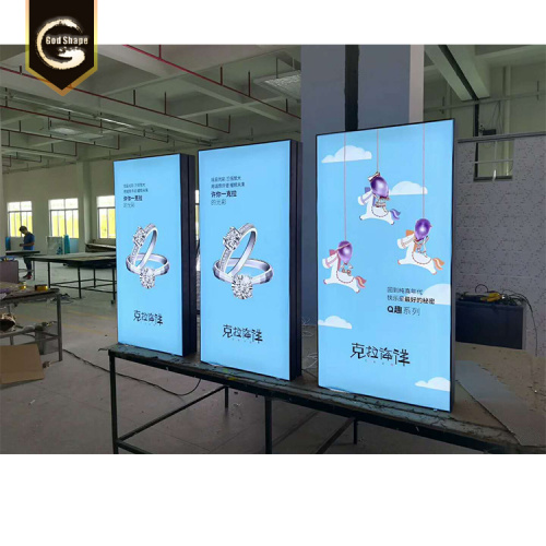 LED modular egde-lit fabric textile light box sign