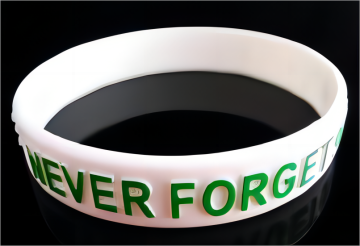 Embossed print Silicone Wristband