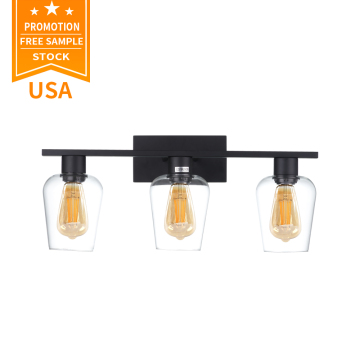 USA Stock Promotion: Free Sample 3 Lights Bathroom Living Room Vantage Mirror Sconce Light
