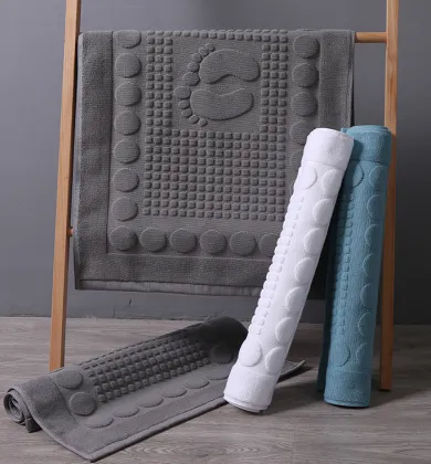 Custom spa bath mat towel cotton bathmat hotel