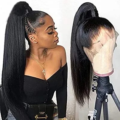 Natural Glueless Hd Lace Front Human Hair Wigs,100% Virgin Wig Brazilian Hair Lace Front Wigs,40 Inches Wigs For Black Women